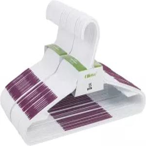 30팩 구부릴 수 있는 플라스틱 행거 경량 미끄럼 방지 옷/수트 행거(보라색)