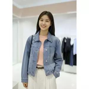 [롯데백화점]SOUP 루즈핏 라이트데님 자켓  SC3DJ311