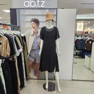 [하프클럽/에이비에프지]Ab.f.z DP01 벨티드시스루소매언발원피스 AFZ3HO41