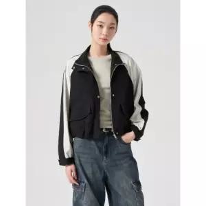 에잇세컨즈 컬러 블록 스트링 점퍼 블랙 (324439EY35)