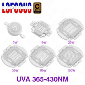 UVA 365nm 370nm 400nm LED 3W 5W 10W 20W 라이트 비즈