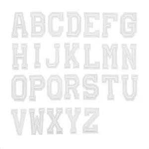 티셔츠리폼 열접착와펜 알파벳 이니셜 리폼 패치 흰색 열접착패치 의류리폼 옷리폼