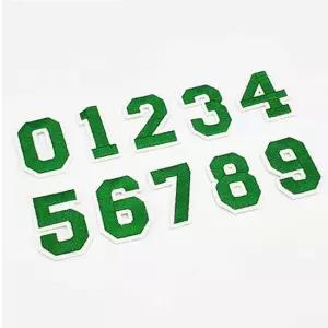 티셔츠리폼 열접착와펜 숫자 패치 초록 세트 열접착패치 의류리폼 옷리폼 의류자수 와펜