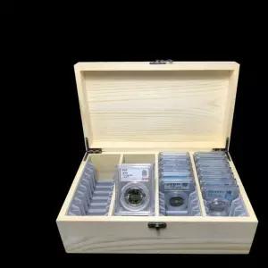 동전수집케이스 주화 코인 동전수집 원목 케이스 보관함