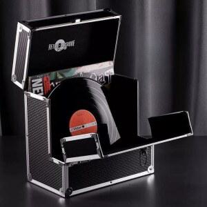 가방 12인치 LP 휴대용 이동 수납 박스 lp판보관함 레크드 보관가능 검정색 레코드판