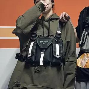 체스트백 반사 블랙 사이클 가방