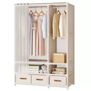 커튼행거 옷정리함 커버형 수납장 비키니옷장 조립식