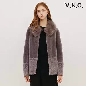 폭스 퍼 칼라 무스탕 점퍼 (VZWMUU1)