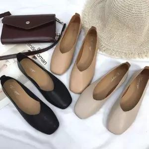 여성 사각코 플래슈즈 단화 발레화 여자 발레리나슈즈 여자신발 단화 플랫슈즈 플랫