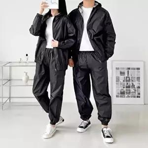 [옷자락]남자 여자 데일리 루즈핏 후드 바람막이 트레이닝 세트
