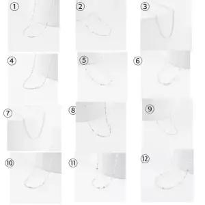 12종 은목걸이 심플 스타일 은목걸이줄 은목걸이선물 은목걸이세트 은목걸이만들기 925은