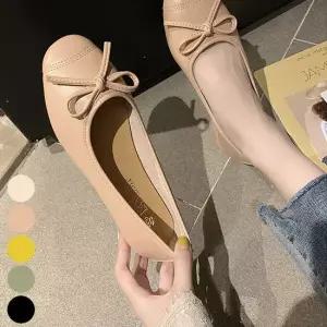 여자 리본 클래식 플랫슈즈 단아한 낮은굽 플랫 단화 편한신발 여자편한신발