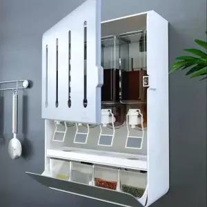 벽걸이 양념통 소스 그레이 선반 디스펜서 벽부착