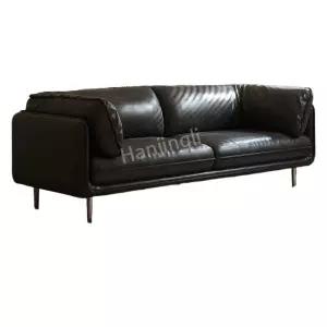 폭좁은쇼파 가죽 3인용 2인용 유광 블랙 인용 매장