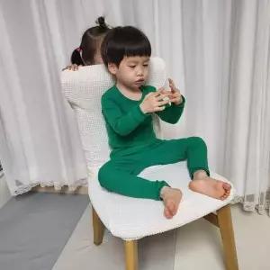 천갈이 아이보리 식탁의자 커버 리폼