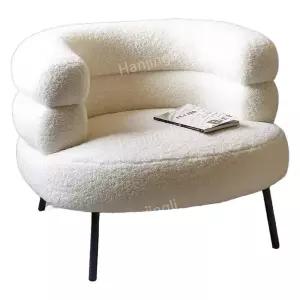 라운지 벨벳 싱글 편안한 램스 양 좌식 체어 소파 의자 인테리어 1인