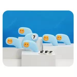 카카오프렌즈골프 베이직 헤드커버 실리콘 아이언커버 6개입(블루)