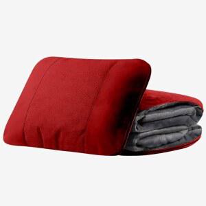 메르세데스 벤츠 CL 500 550 600 63 65를 위한 3-in-1 자동차 요추 지지 담요, 장거리 운전을 카시트 베개 여행용 에어컨 빨간색