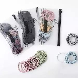 심플 슬림 기본 머리끈 100p 3개 헤어끈 머리고무줄 대용량