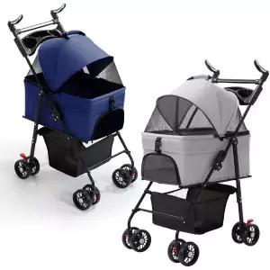 강아지 유모차 시트분리형 중형견 고양이 소형 개모차