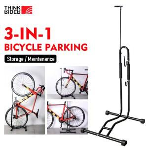 자전거리어랙 MTB용 수직 자전거 스탠드 바닥 주차 랙 실내 차고 보관 꾸준한 휠 거치대 수리 3 in