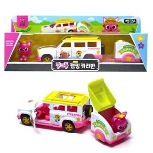 역할놀이 핑크퐁피규어 도어오픈 풀백 트레일러 캠핑카 시내버스 자동차선물 5살남아 여아완구