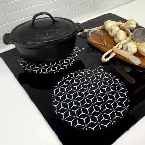보호매트 블랙 인덕션 유리섬유 2P