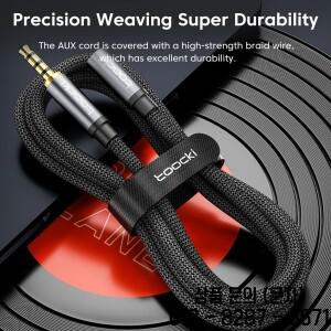 Toocki 오디오 3.5mm 남성 4 극 확장 잭 AUX 케이블 PC 스마트 폰 마이크 스피커 코드