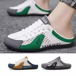 남성용 통기성 에어메쉬 반슬리퍼 실내 운동화 거실화