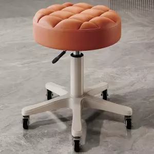 바퀴 의자 화장대 대기 스툴체어 미용실 소형 원형 리프트 메이크업 바퀴달린
