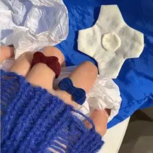 아크릴 겨울 리본 소품샵 우정링 반지 벨벳 크리스마 우정링 소품샵 겨울