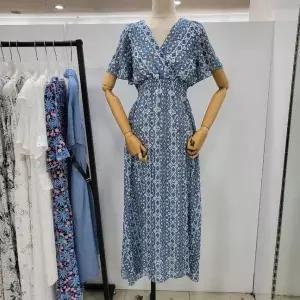 [하프클럽/해리앤]해리앤 DP01 양V넥 에스닉 패턴 쉬폰 원피스 HOSP3716