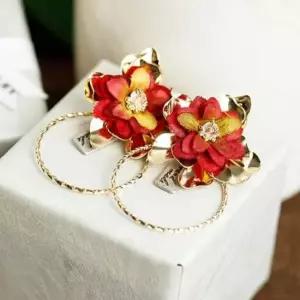 귀걸이 플라워 겨울모자 마스크모자 폭스타일 군인모 핸드메이드귀걸이