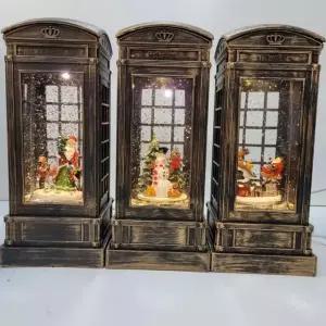 공중전화 워터볼 오르골 스노우볼 눈사람 산타