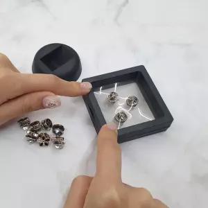 소품 전시용 탁상액자 PE필름 악세사리 케이스 7x7 블랙 보관함