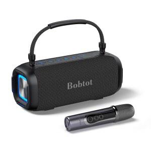 휴대용 노래방 기기 마이크 무선 스피커 AUX 쓰리 EQ 베이스 조명 실내외 TF IPX6 스테레오 사운드 지원 레벨 에코 USB