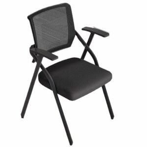 1인용 책걸상 일체형 대학교 의자 책상 강의실 접이식 오렌지색등받이검정색시트 다기능필기보드