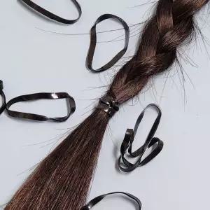 패션잡화 헤어액세서리 헤어끈 검정 TPU 고무줄 머리끈 50g 대용량