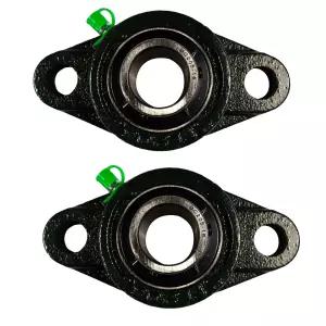 HQRP 2팩 UCFL205-16 2볼트 플랜지 장착 베개 블록 베어링 1인치 보어 솔리드 베이스 셀프 얼라인먼트