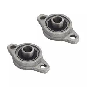 pson 2Pcs KFL000 10mm 베개 블록 플랜지 베어링 선형 축 지지 기계 전력 장비용 자가 정렬 장착 아연