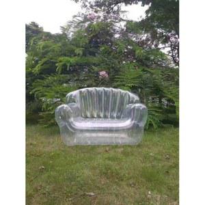 투명 에어 소파 투명 튜브 아쿠아 쇼파 A 카페 인테리어 비치 빈백 해변