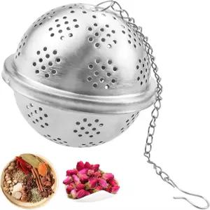요리용 스파이스 스몰 볼 티 인퓨저 스테인리스 스틸 스트레이너 차 향신료 양념을 위한 체인 훅이 확장된