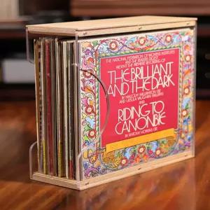 레코드 수납장 대나무 엘피장 아크릴 투명 엘피 진열장