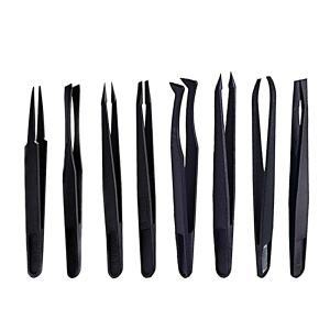 [2개구성] 퓨어에이브이 방지 정전기 플라스틱 핀셋 정밀 미세 공예 FAW89E6FC