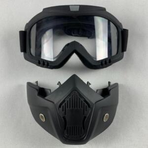 [2개구성] 라이딩 스키 투명 안면 바이크 고글 AWD9B686