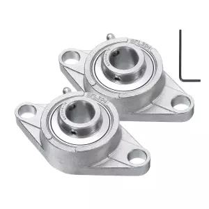 uxcell 2개 SUCFL204-12 베개 블록 베어링 3/4인치 보어 셀프 얼라인먼트 스테인리스 스틸 베이스 장착