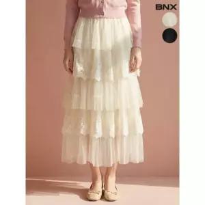 BNX 비엔엑스여성 플라워 레이스 캉캉 밴딩 스커트2218546