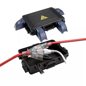 DIQMIAQ 작은 야외 전기 상자(내부 7.3 * 5.1 1.6) 투명 방수 실드 연장 코드 커버 플러그 커넥터용 케이블