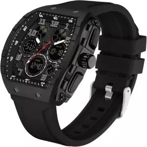 남성용 파인드타임 시계 디지털 아날로그 듀얼 타임 디스플레이 카운트다운 스톱워치 펑크 쿨 디자인 5ATM