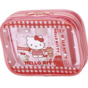 [2개구성] 다도 화장 공병 파우치 헬로키티 세트 세면 여행 AEWEC77BD